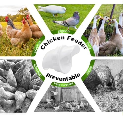10 PCS Chicken Feeder Port DIY Automatic Chicken Feeder, Poultry Feeder, No Waste, Rat-Proof, Waterproof