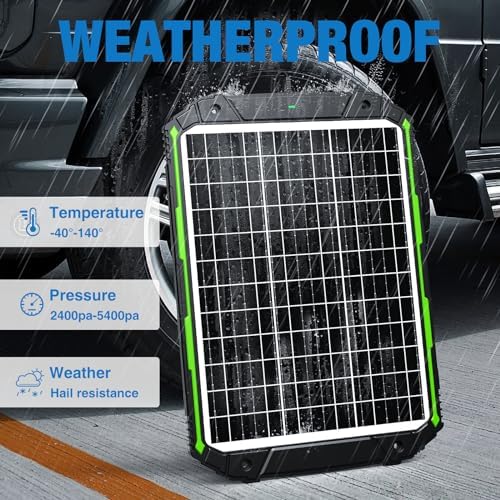 25W 12V Solar Powered Battery Charger & Maintainer, Built-in Smart MPPT Charge Controller, Waterproof 25 Watt 12 Volt Solar Panel Trickle Charging Kits for Car Auto Boat RV Marine Trailer
