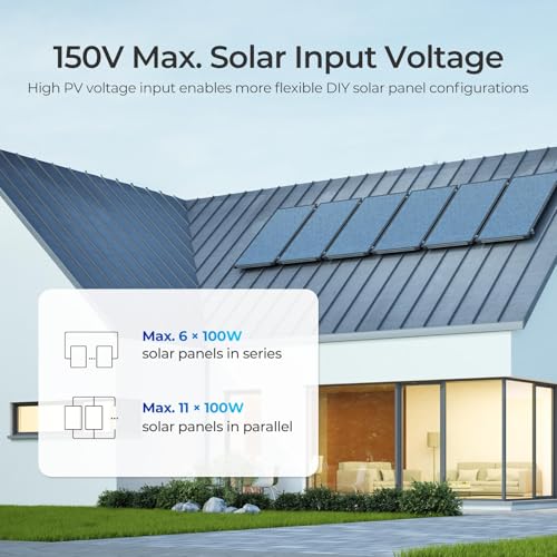 Renogy 60A MPPT Solar Charge Controller 12V/24V/36V/48V Auto, 150V Maximum Solar Input, Compatible with Lithium AGM Gel Batteries, for Home RV Marine Workshop, Rover Lite 60A