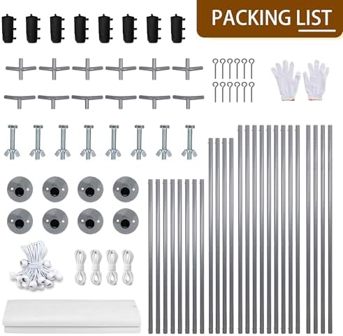 Walsunny Carport, 12x20 ft Heavy Duty Carport Canopy with Roll-up Windows, Portable Garage with Removable Sidewalls & Doors, Car Canopy with All-Season Tarp for Car, Truck, Boat