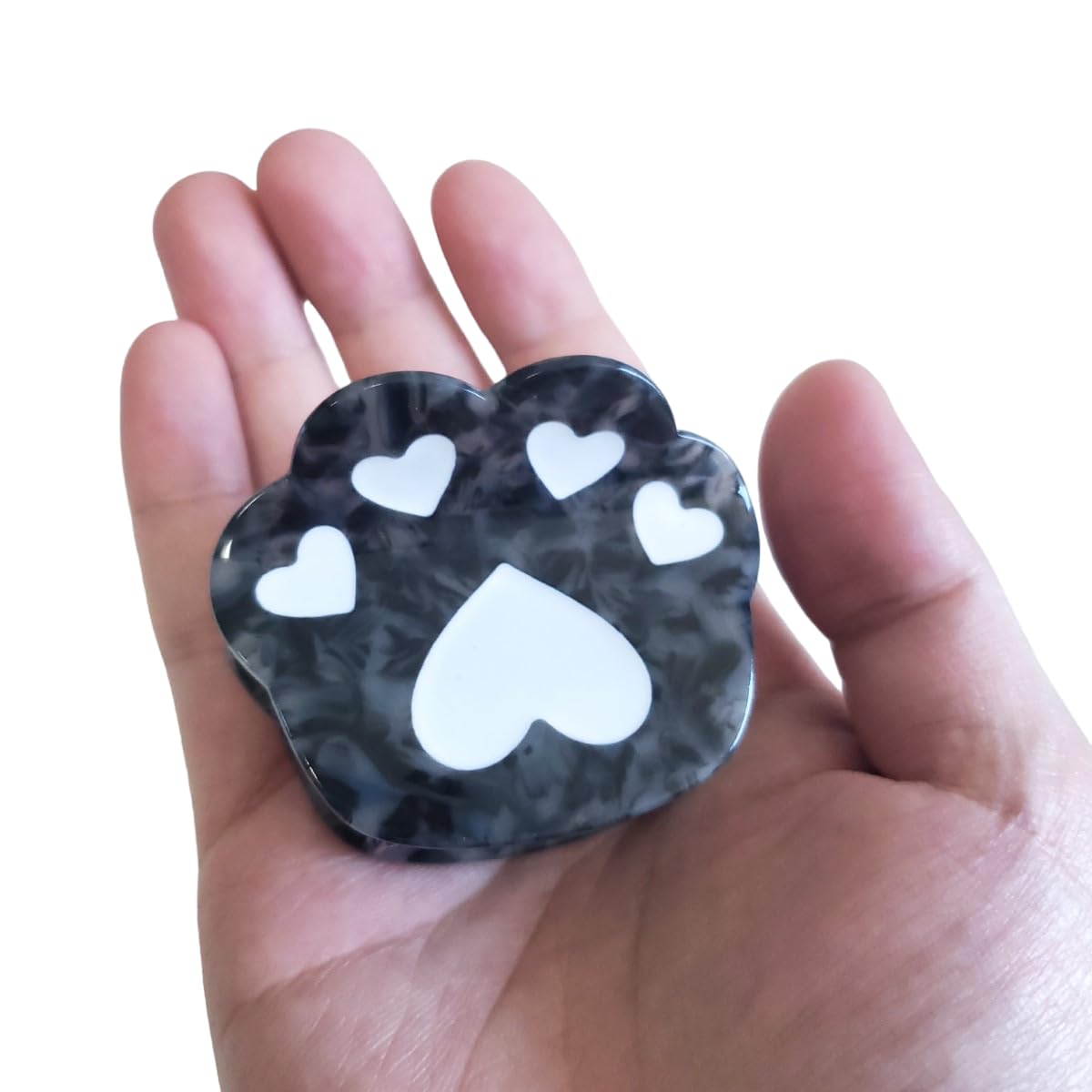 Novelty Paw Hair Clip,Acetate Claw Clips,Hair Clips for Women,Black