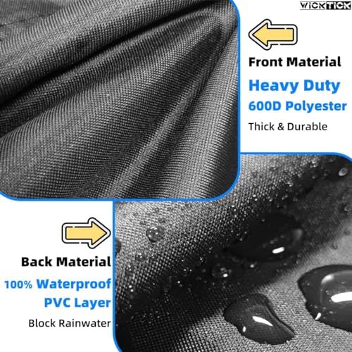 Square Gas Fire Pit Cover 28 x 28 x 25 Inch, Waterproof & 600D Heavy Duty Fire Table Cover, Compatible with Ciays, Xbeauty, Yaheetech, BALI OUTDOORS and more 28x28 Inch Patio Propane Firepits
