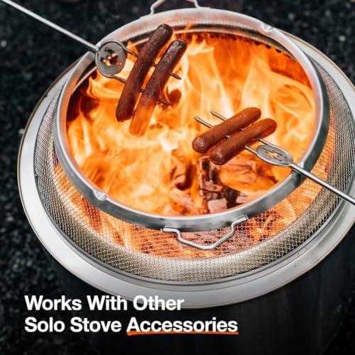 Solo Stove Bonfire Shield - Durable Stainless Steel Spark Protector Mesh Screen for Fire Pits, Keeps Pops and Hot Embers Contained for Safe Outdoor Fires, Includes Shield Removal Tools