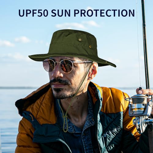 Sun Hats for Men Women Boonie Hat Foldable Fishing Hat UPF 50+ Bucket Hat for Fishing Hiking Garden Safari Beach