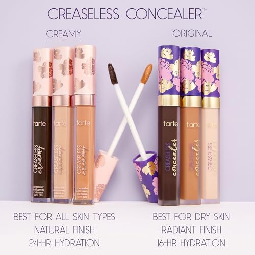tarte creaseless creamy full-coverage concealer - 53N deep neutral (deep skin with a balance of warm & cool undertones) - full size