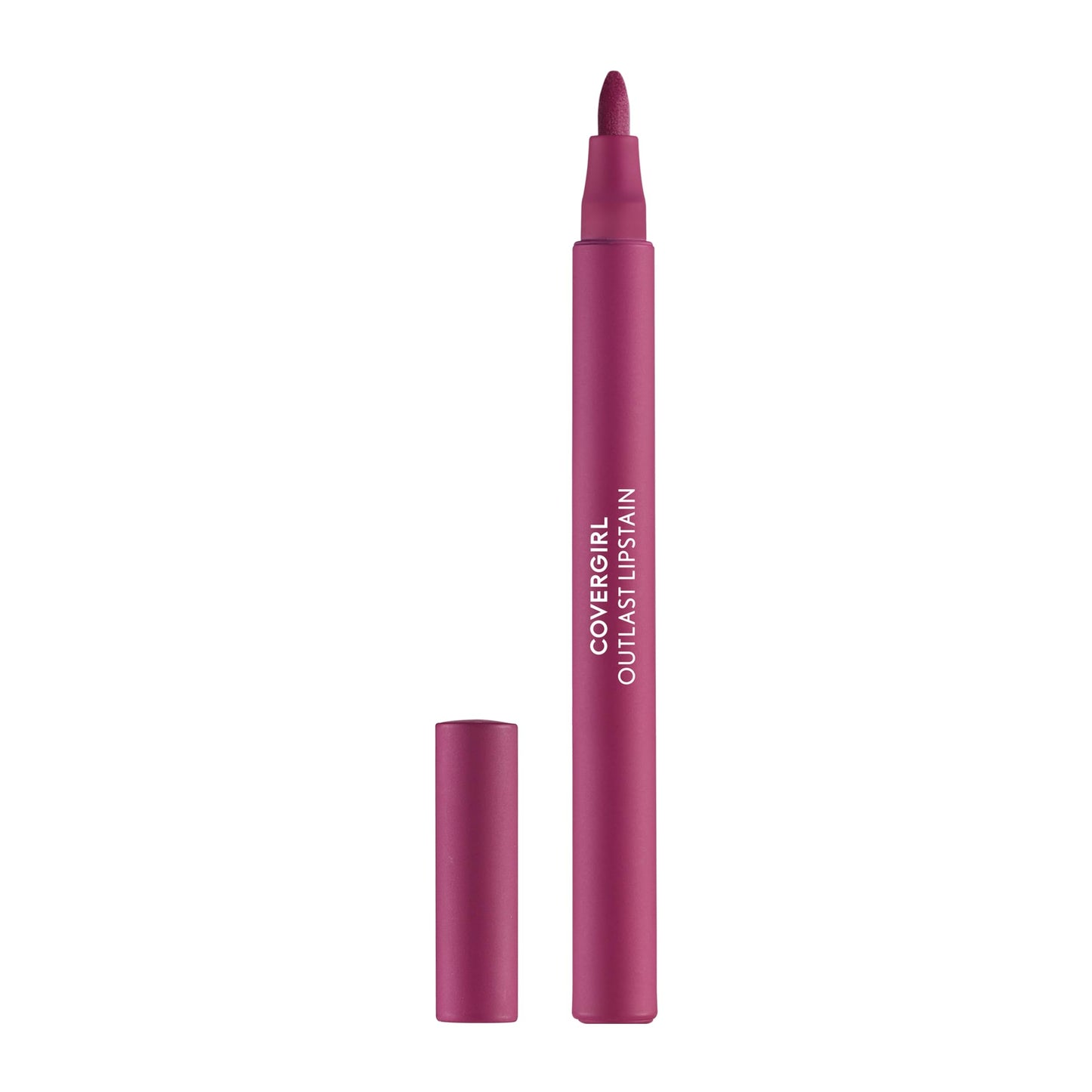 COVERGIRL Outlast, 40 Jazzberry, Lipstain, Smooth Application, Precise Pen-Like Tip, Transfer-Proof, Satin Stained Finish, Vegan Formula, 0.06oz