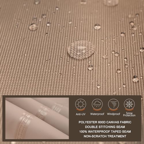 ULTCOVER Patio Fire Pit Table Cover Square 36 inch Outdoor Waterproof Fire Bowl Cover