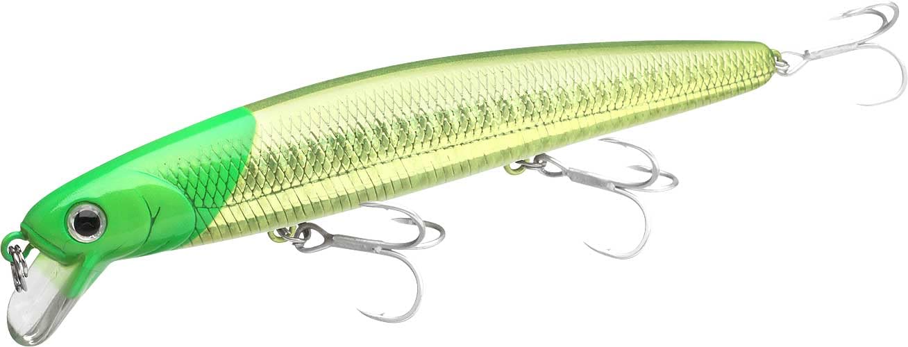 LUCKY CRAFT Flashminnow 110 (706 Laser Green Head Chart)