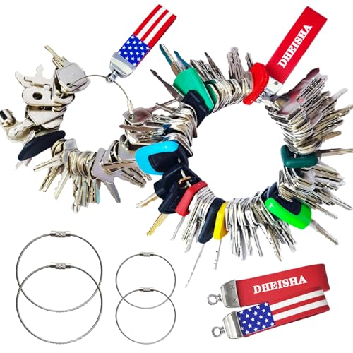 115 Non-Duplicated Full Range Master Equipment Keys Set, Original Construction Excavator Dumper Dozer Ignition Operator Keys for John Deere CAT Sany Daewoo Kubota KOM JCB Case Takeuchi Hyster and More