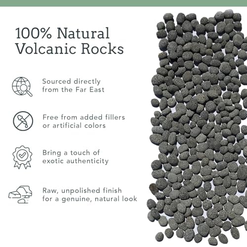 Black Lava Rocks for Fire Pit - 2 to 3 Inch 20 lbs - Gas Fireplace Stones - Volcanic Rock for Propane Fire Pit - Decorative Stone for Outdoor & Indoor Gas Fireplace