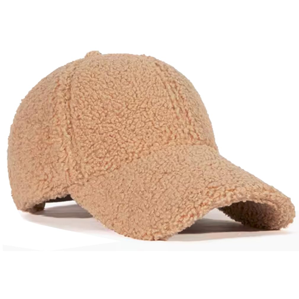 LUTICELI Women's Lamb Wool Winter Baseball Caps Soft Solid Color Warm Baseball Hat