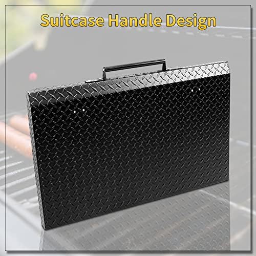 HECASA Black Outdoor 36” Griddle Grill Hard Cover Lid with Handle Waterproof Aluminum Compatible with Blackstone & More