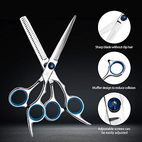 FARRAY Hair Cutting Scissors,6.5 Inch Professional Stainless Steel Barber Hair Scissors,for Both Salon and Home Use (Golden)