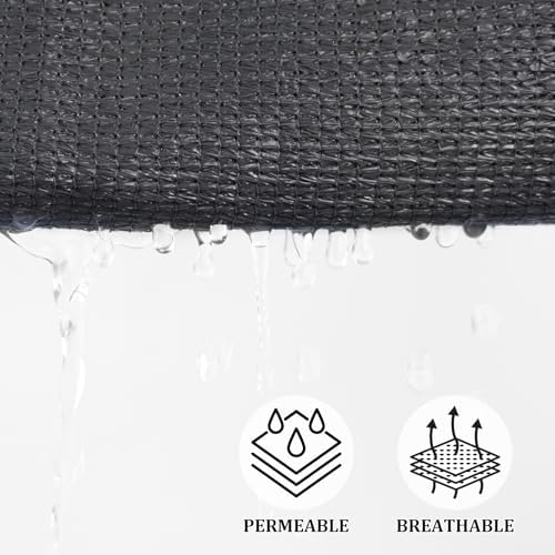 Shade&Beyond Triangle Sun Shade Sail 16'X16'X16' Permeable Canopy Dark Grey for Patio Garden Yard Deck Pergola (We Make Custom Size)