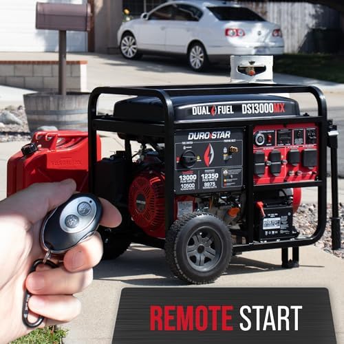DS13000MX 13,000-Watt 500cc Dual Fuel Portable Generator - Gas and Propane, Remote Electric Start, Whole Home Power Backup, Transfer Switch Ready, RV & Emergency Ready