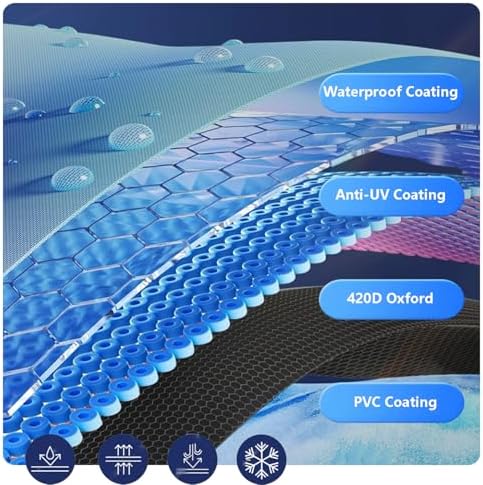 Oslimea Patio Hanging Egg Chair Cover Waterproof Swing Egg Chair Cover with Zipper Windproof Egg Chair Cover with Bottom Buckle, Outdoor Wicker Single Seat Egg Chair Covers, Black