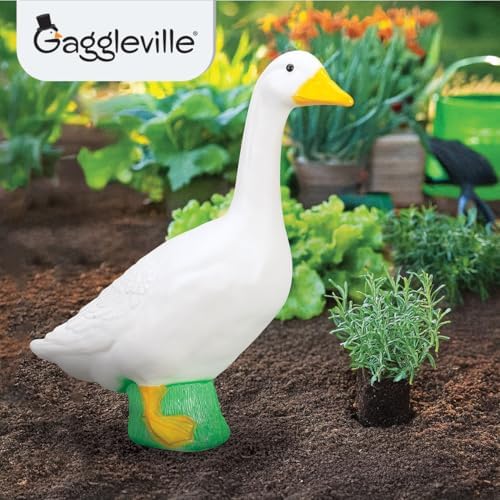 Fox Valley Traders Gaggleville® Large White Goose, Plastic Garden Décor, 23” High