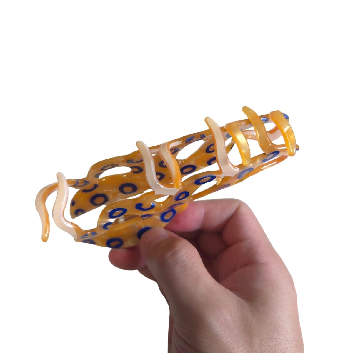 Novelty Blue-Ringed Octopus Hair Clips,Cellulose Acetate Hair Clips,Big Claw Clips for Girl,Hair Accessories