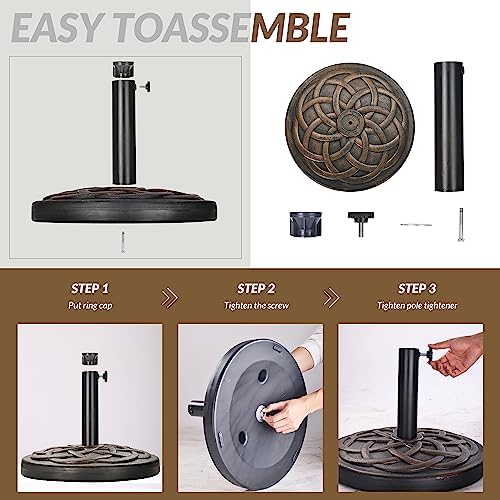35lb Heavy Duty Umbrella Base, Bronze