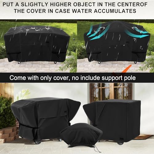 NettyPro Griddle Cover for Blackstone 28 inch Griddle Waterproof UV Resistant 2 Burner Flat Top Gas Grill Cover for Blackstone 28" Griddle Cooking Station Camping, Black
