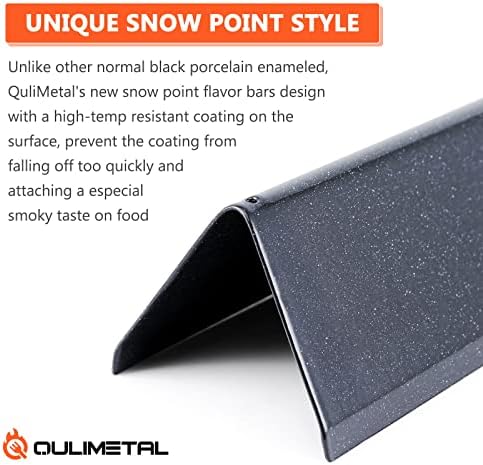 QuliMetal 15.3" Flavorizer Bars for Weber Spirit E-210, Spirit 200, GS4 Spirit II 200, Spirit II E-210 Series Grills with Front-Mounted Control, Porcelain Steel Replacements for Weber 7635 67045