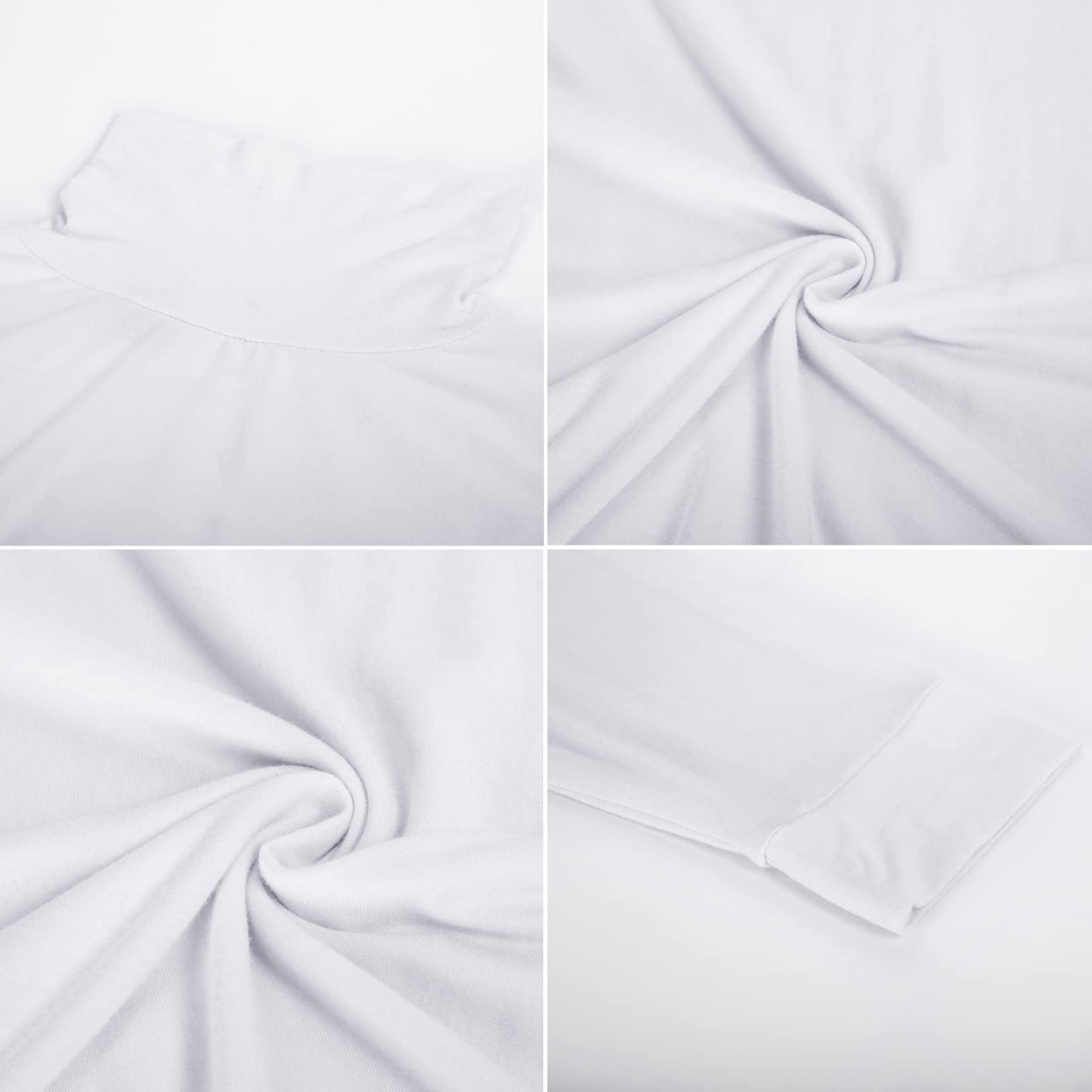 Hanna Nikole Plus Size White Turtle Neck Tops for Women Long Sleeve Fitted Stretchy Base Layer Tunics Shirt 18W 2X