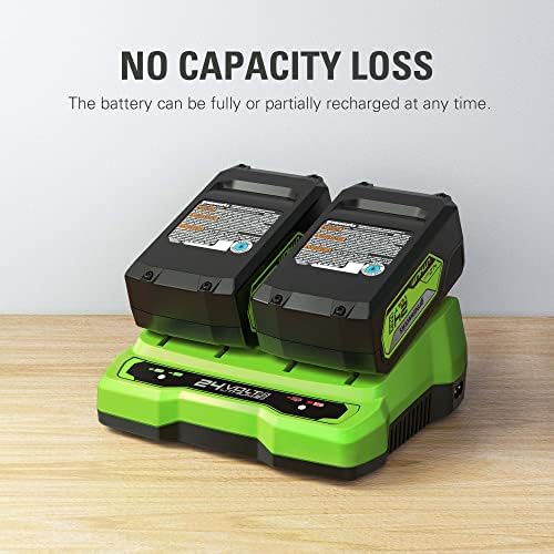 Greenworks 24V 4.0Ah USB Battery (2-Pack) Starter Kit + Dual Port Rapid Charger (Genuine Greenworks Parts)