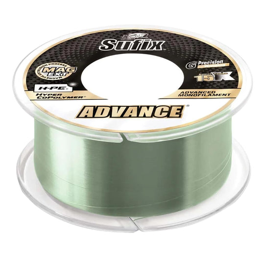 Sufix, Advance Monofilament Line, 17 lbs Tested.016 Diameter, 330 Yards, Low Vis Green