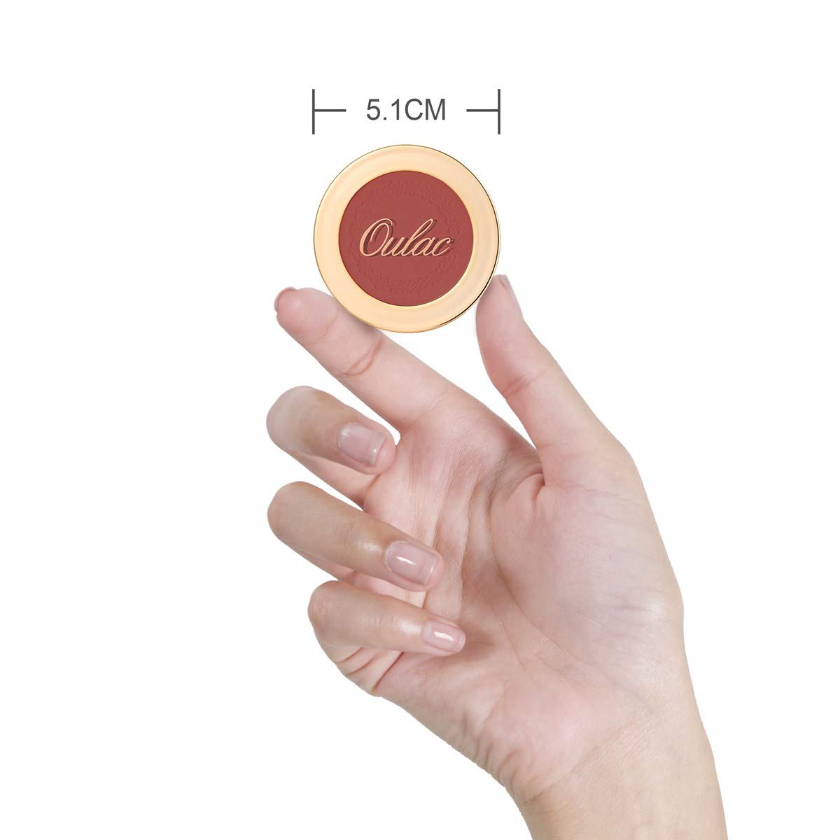 Oulac Plummy Brown Blush Makeup Powder| Rich Color Cream Blush Blendable| Natural Matte Tan Skin| Vegan &Cruelty-Free | 02 Cheek to Cheek 4.8g