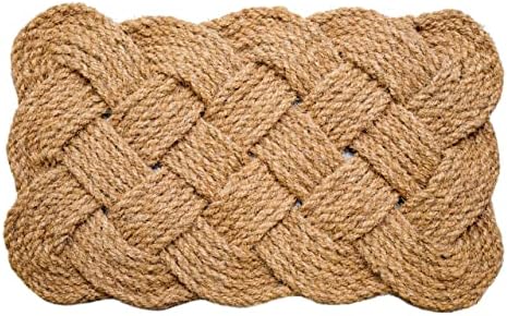 Iron Gate - Natural Jute Rope Woven Doormat 18x30 - Single Pack - 100% All Natural Fibers - Eco-friendly - Classic Interwoven Rope Design