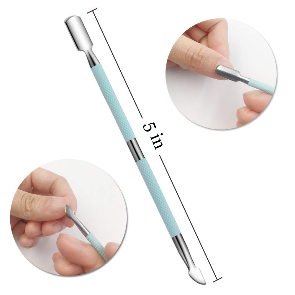 IVON Cuticle Trimmer with Pusher, Cuticle Cutter Remover - Rubber Non-slip Handle