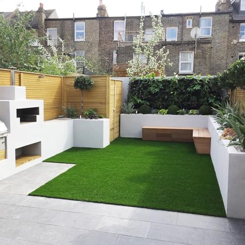 Artificial Grass Turf Lawn Outdoor Indoor 4FTx6FT Fake Grass Carpet for Pets 0.4 Inch Realistic Faux Grass Rug with Drain Holes for Garden Lawn Landscape Balcony Party Wedding Christmas Rug