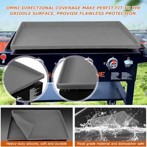 Blackstone Silicone Griddle Mat - Heavy Duty Food Grade, Gray, 28in