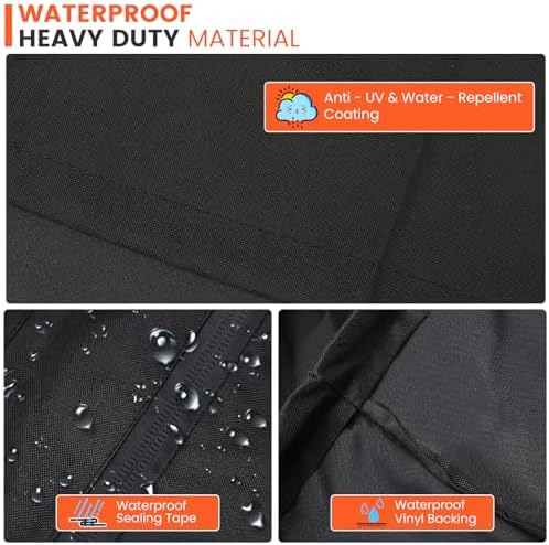 QuliMetal Grill Cover for Pit Boss Competition Series 1600, Pro Series 1600 Elite Wood Pellet Grill, PB1600CS, PB1600PS2, PB1600PSE, 600D Heavy Duty Waterproof Fade Resistant Pit Boss 1600 Grill Cover