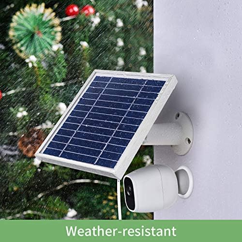 iTODOS Solar Panel Compatible with Arlo Pro and Arlo Pro 2, 11.8Ft Outdoor Power Charging Cable and Adjustable Mount,Not for Arlo HD,Arlo Ultra and Arlo Pro3/Pro4-Silver