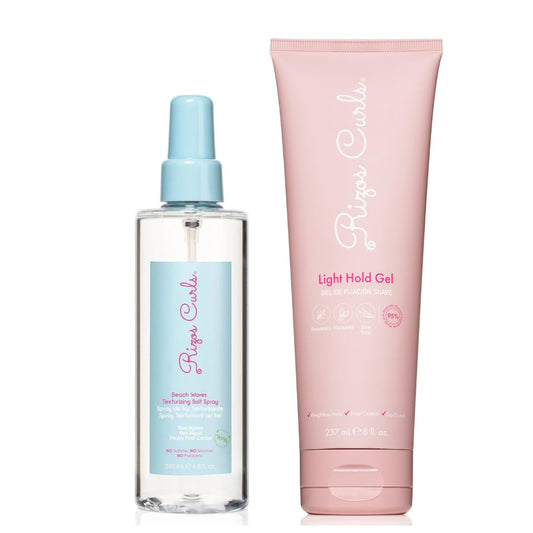 Rizos Curls Beach Waves Texturizing Salt Spray & Light Hold Gel Bundle