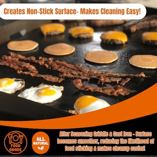 Black Diamond Stoneworks Griddle Seasoning & Cast Iron Conditioner (8 oz) – Premium Oil & Wax Blend for Skillets, Griddles, Dutch Ovens & Flat Top Grills – Non-Stick Protection & Rust Prevention