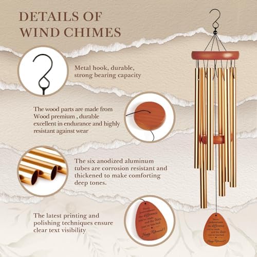 SteadStyle Retirement Gifts Wind Chime, Retirement Gift for Woman Men, Happy Retirement Gifts for Coworker, Nurse, Veterans, Teacher, Boss