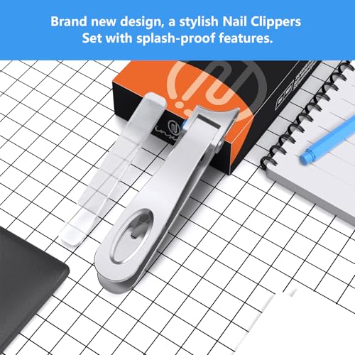 Toenail Clippers for Thick Toenails with 45° Curve Blade, Wide Jaw, Long Handle Easier Trimming | Ergonomic Toe Nail Clippers for Thick Nails for Seniors Men | Premium Steel Fingernail Clipper Cutter