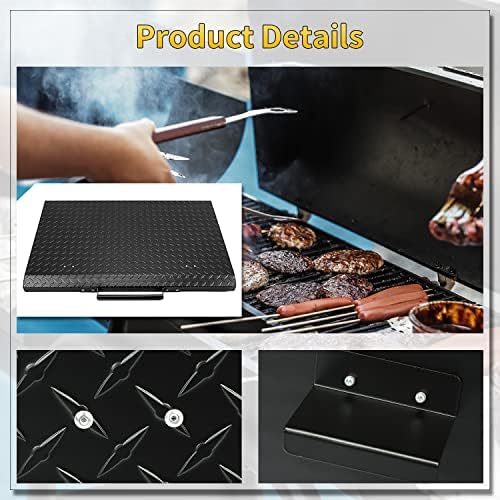 HECASA Black Outdoor 36” Griddle Grill Hard Cover Lid with Handle Waterproof Aluminum Compatible with Blackstone & More