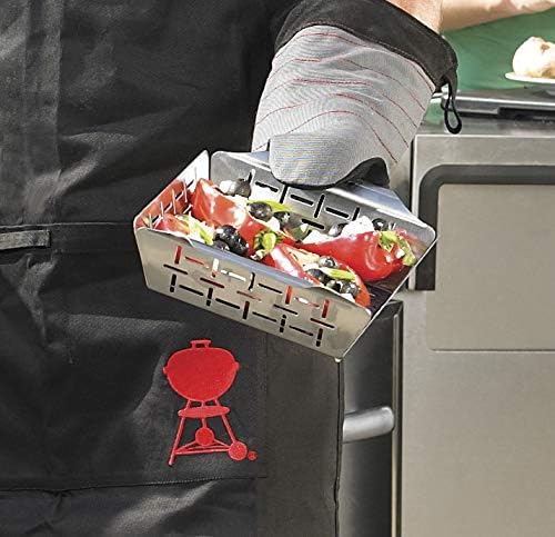 Weber Stainless Steel Round Vegetable Basket, Silver