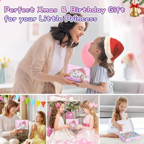 kims cosiart Unicorn Bath Bombs for Girls Kids,20 Pack Bath Bombs Gift Set with, Handmade Bath Bombs for Girls with Surprise Inside, Birthday Children's Day Halloween Christmas Gifts, Pink