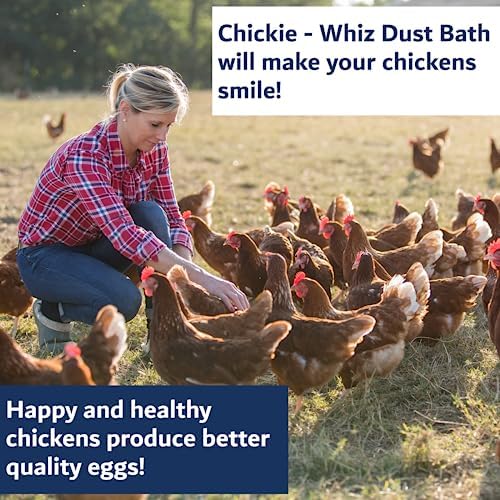 4 x 5.5lb Chickie Whiz Dust Bath, All-Natural Chickie Whiz Dust Bath Powder for Chickens for Healthier Chicken Eggs, Clean, Healthy Chickens Other Small Pet Animals by Billy Buckskin Co.