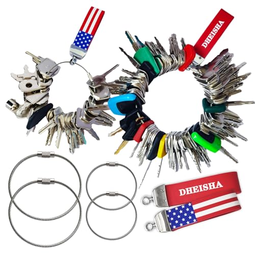 115 Non-Duplicated Full Range Master Equipment Keys Set, Original Construction Excavator Dumper Dozer Ignition Operator Keys for John Deere CAT Sany Daewoo Kubota KOM JCB Case Takeuchi Hyster and More
