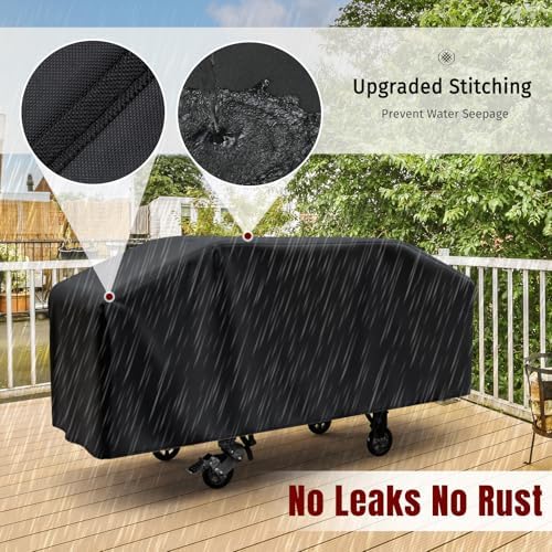 Griddle Cover for Blackstone 36 Inch Griddle and More 4-Burner Flap Top Grills - Waterproof, Lightweight - Click-Close Straps - Black
