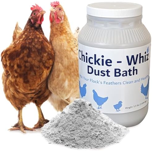5.5lb Chickie Whiz Dust Bath, Natural Dust Bath for Chickens for Healthier Chicken Eggs, Poultry Care for Other Small Pet Animal for Chicken Coop, Hen House & Farms by Billy Buckskin Co.