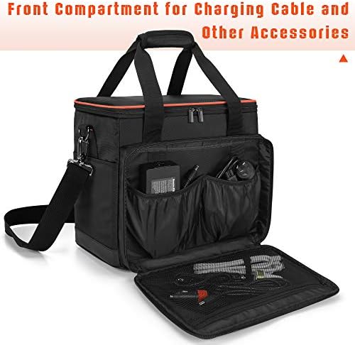 Trunab Travel Carrying Case Compatible with Jackery Explorer 1000/1000 v2, Portable Power Station Storage Bag with Waterproof Bottom and Front Pockets for Charging Cable and Accessories