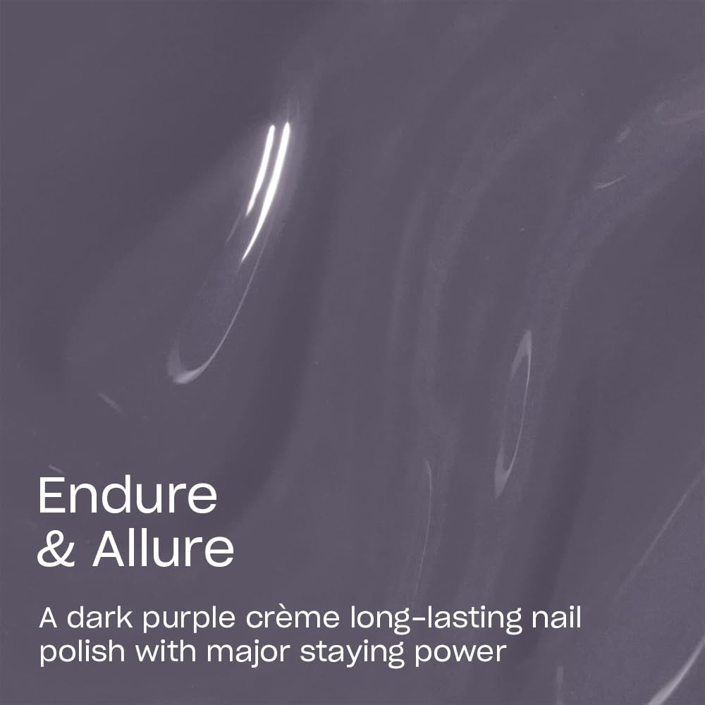 OPI Infinite Shine Endure & Allure | Opaque Dark Purple Crème Long Wear Gel Like Nail Polish | Vegan, Long Lasting, Streak Free