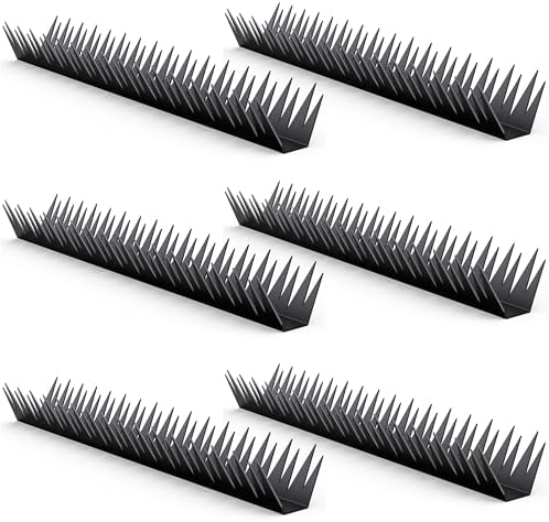 Anti Climb Fence Spikes Metal for Outdoor Walls, Garden Fences,Intruder Deterrent Fence Wall Spikes for Thieves and intruders,Roofs, Durable Home Security 6PCS(94.4 in )