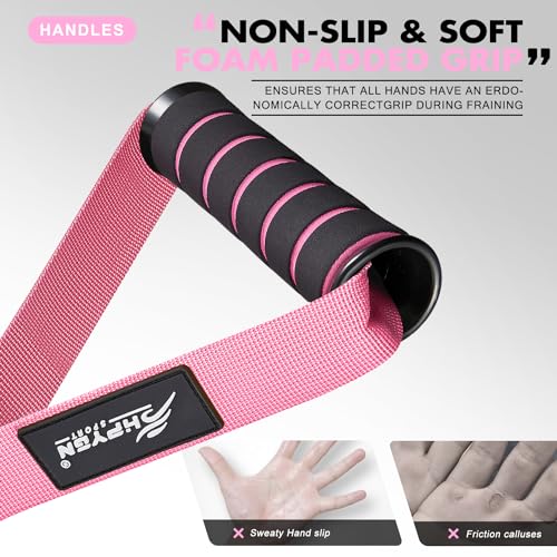 Gym Equipment, Gym Exercise Handles, Cable Attachments for Gym, Replacement Handle Attachments for Cable Machine Pulleys, Resistance Band and Strength Trainer, Pull Down Workout Accessories